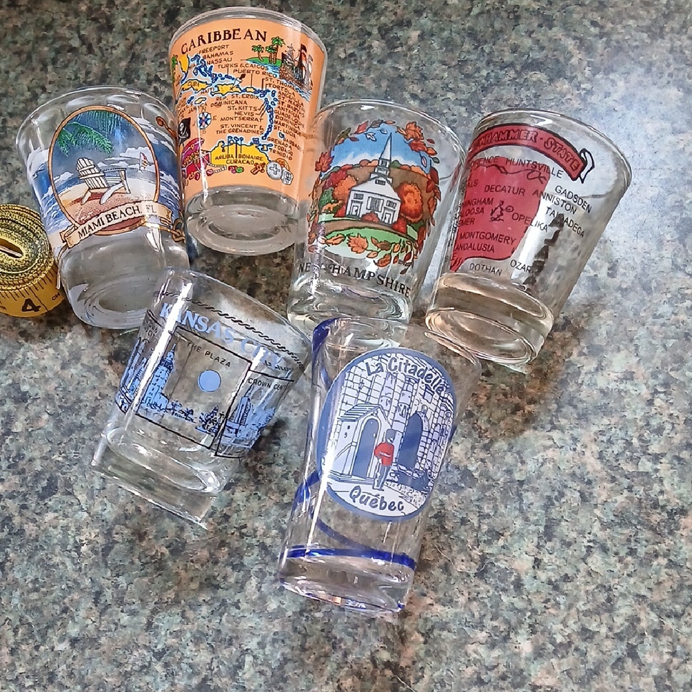 Assorted Souvenir Shot Glass Set